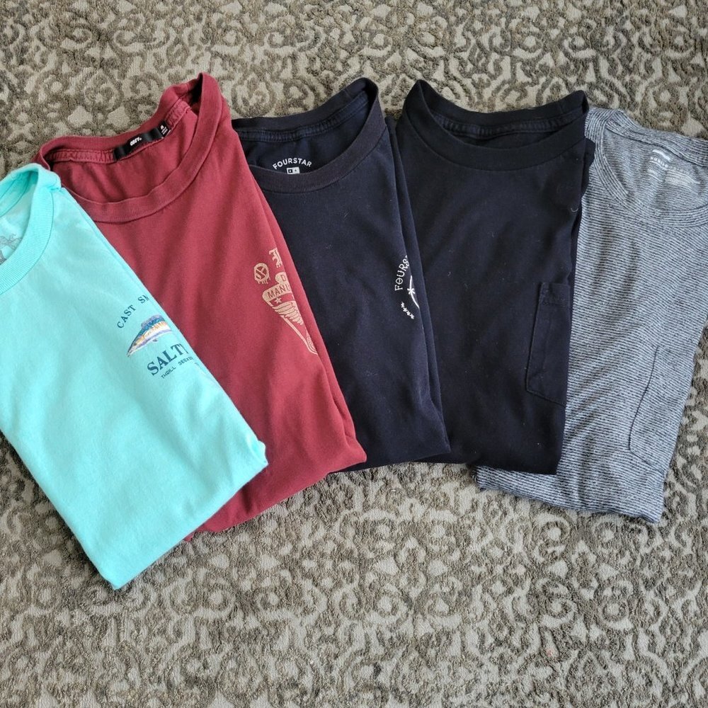 5 Shirts: Obey (2), Salty Crew, Fourstar, Pub Opin